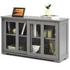 Costway Küchenschrank Sideboard Anrichte mit Schiebetür