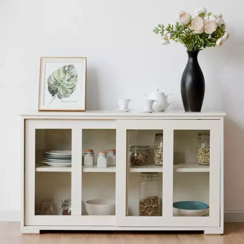 Costway Küchenschrank Sideboard Anrichte mit Schiebetür