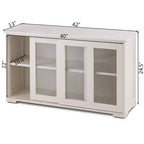 Costway Küchenschrank Sideboard Anrichte mit Schiebetür