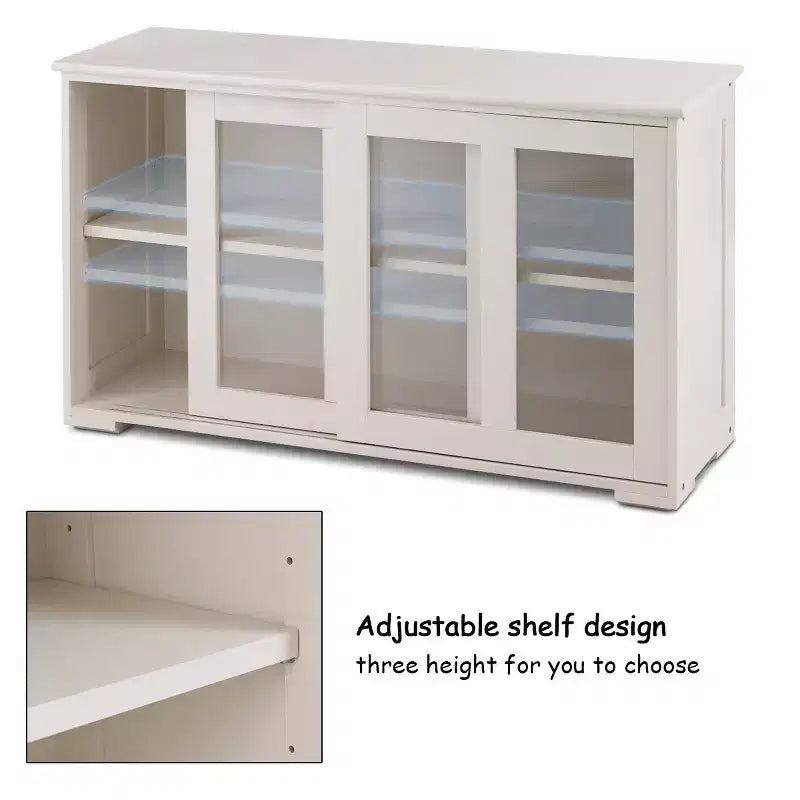 Costway Küchenschrank Sideboard Anrichte mit Schiebetür