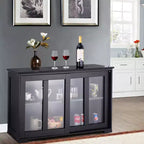 Costway Küchenschrank Sideboard Anrichte mit Schiebetür