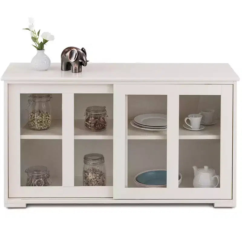 Costway Küchenschrank Sideboard Anrichte mit Schiebetür