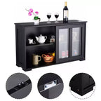 Costway Küchenschrank Sideboard Anrichte mit Schiebetür