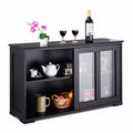 Costway Kitchen Storage Cabinet Sideboard Buffet Cupboard w/ Sliding Door