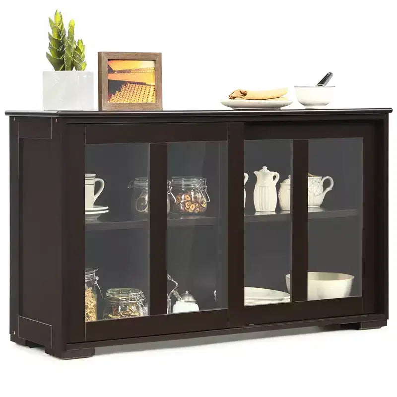 Costway Küchenschrank Sideboard Anrichte mit Schiebetür