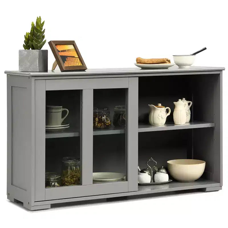 Costway Küchenschrank Sideboard Anrichte mit Schiebetür