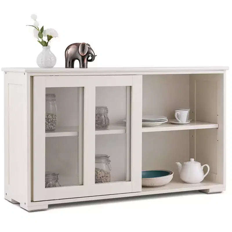 Costway Küchenschrank Sideboard Anrichte mit Schiebetür