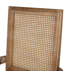 4er-Set Maria French Country Esszimmerstühle aus Holz und Rattan mit Polsterung - Christopher Knight Home