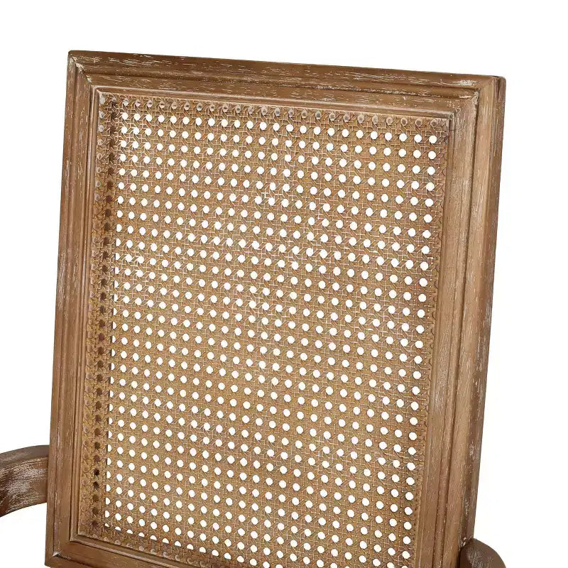 4er-Set Maria French Country Esszimmerstühle aus Holz und Rattan mit Polsterung - Christopher Knight Home