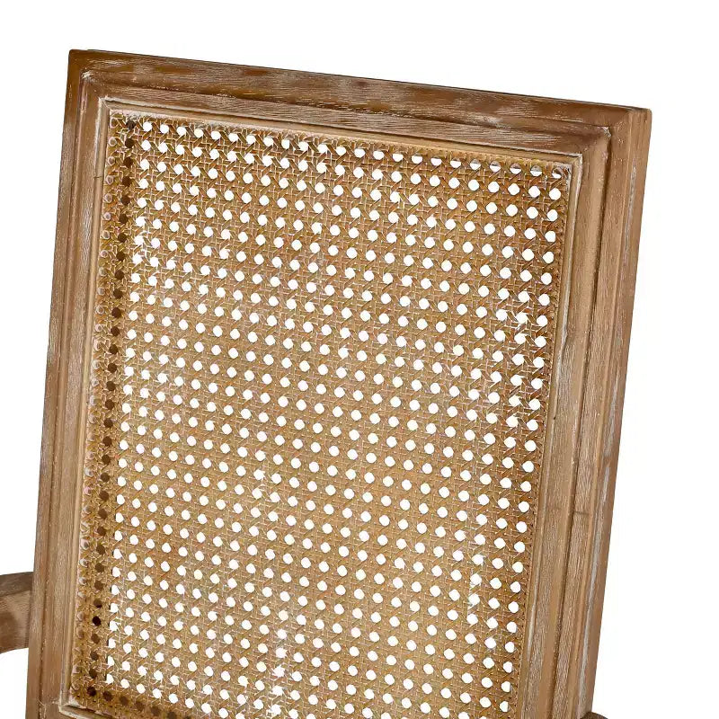 4er-Set Maria French Country Esszimmerstühle aus Holz und Rattan mit Polsterung - Christopher Knight Home