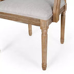 4er-Set Maria French Country Esszimmerstühle aus Holz und Rattan mit Polsterung - Christopher Knight Home