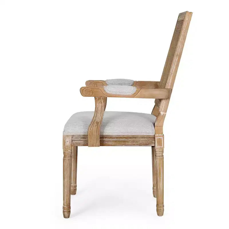 4er-Set Maria French Country Esszimmerstühle aus Holz und Rattan mit Polsterung - Christopher Knight Home