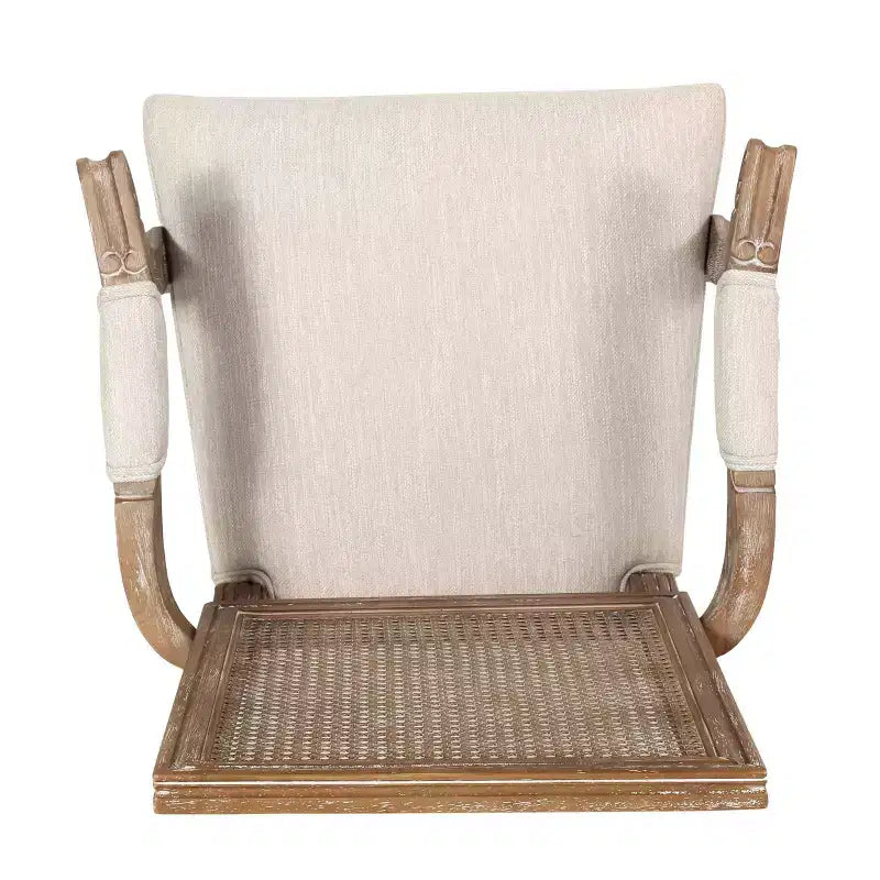 4er-Set Maria French Country Esszimmerstühle aus Holz und Rattan mit Polsterung - Christopher Knight Home