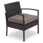 EDYO LIVING 3-teiliges Gartenmöbel-Set aus Polyrattan