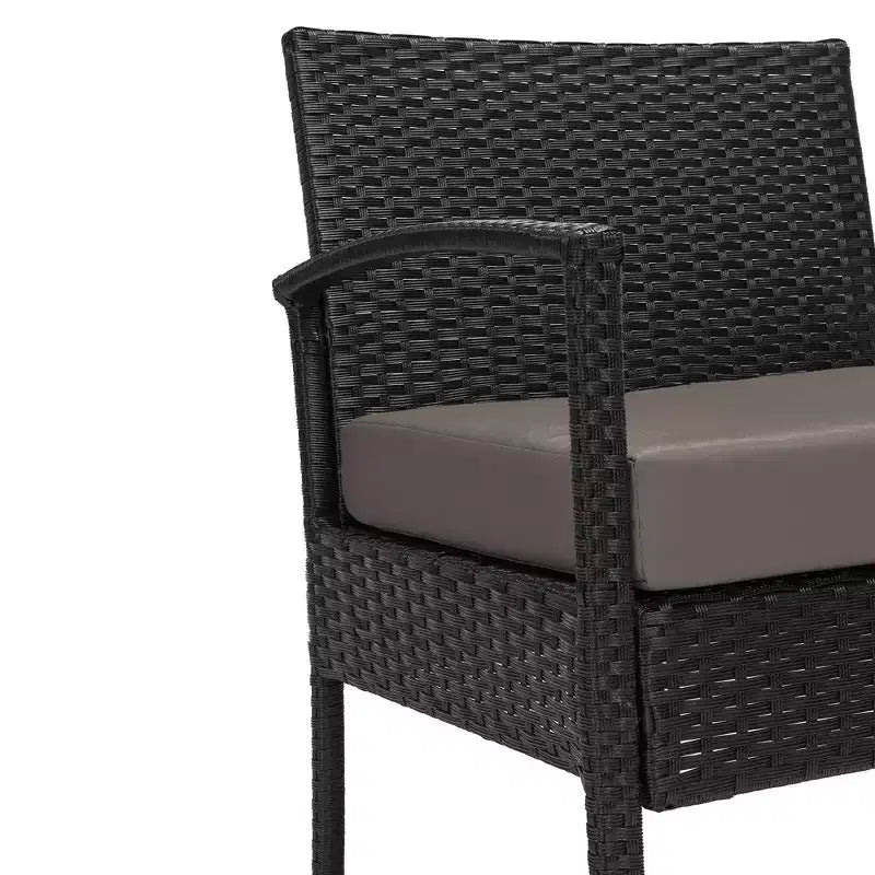 EDYO LIVING 3-teiliges Gartenmöbel-Set aus Polyrattan