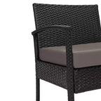 EDYO LIVING 3-teiliges Gartenmöbel-Set aus Polyrattan