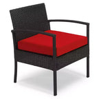 EDYO LIVING 3-teiliges Gartenmöbel-Set aus Polyrattan