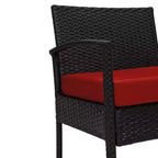 EDYO LIVING 3-teiliges Gartenmöbel-Set aus Polyrattan