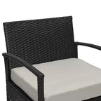 EDYO LIVING 3-teiliges Gartenmöbel-Set aus Polyrattan