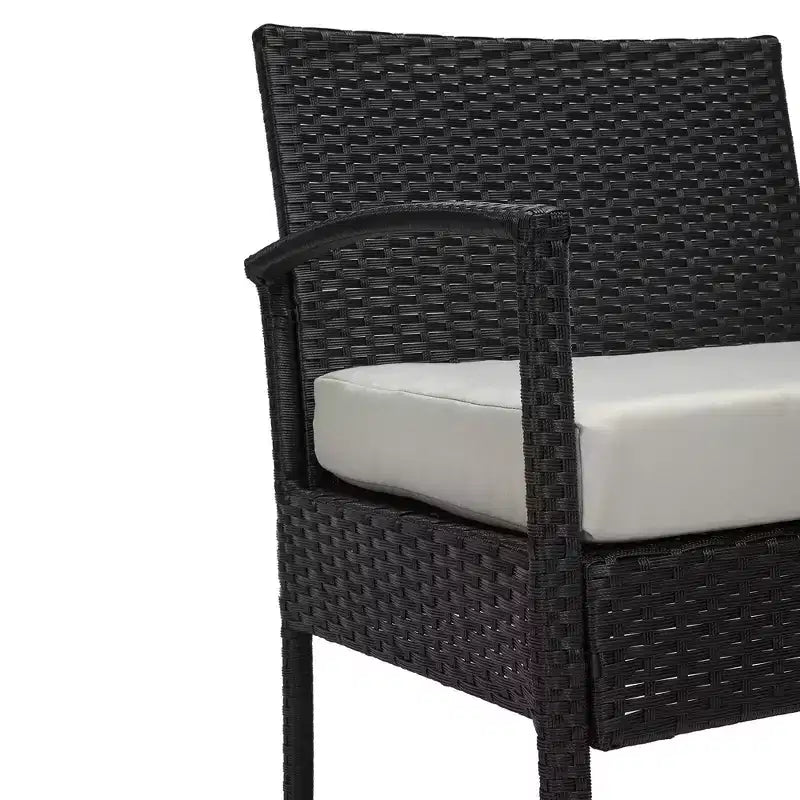 EDYO LIVING 3-teiliges Gartenmöbel-Set aus Polyrattan