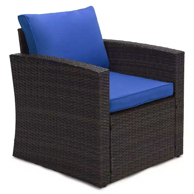 4-teiliges Outdoor-Sitzgruppen-Set aus Polyrattan – EDYO LIVING