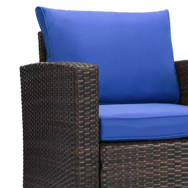 4-teiliges Outdoor-Sitzgruppen-Set aus Polyrattan – EDYO LIVING