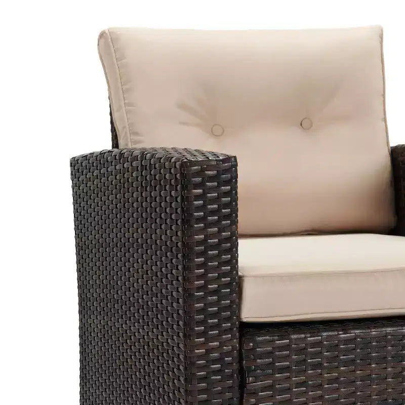 4-teiliges Outdoor-Sitzgruppen-Set aus Polyrattan – EDYO LIVING