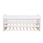 Whisen Twin XL Tagesbett aus Holz mit 2 Ausziehbetten, 3 Staufächern, 1 kostenloser Leuchte und USB-Ladefunktion