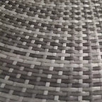 Outsunny Rundes Tagesbett, 4-teiliges Outdoor-Gartenmöbelset aus Rattan mit Kissen, Sonnenliege oder Konversationssofa-Set mit Sonnendach