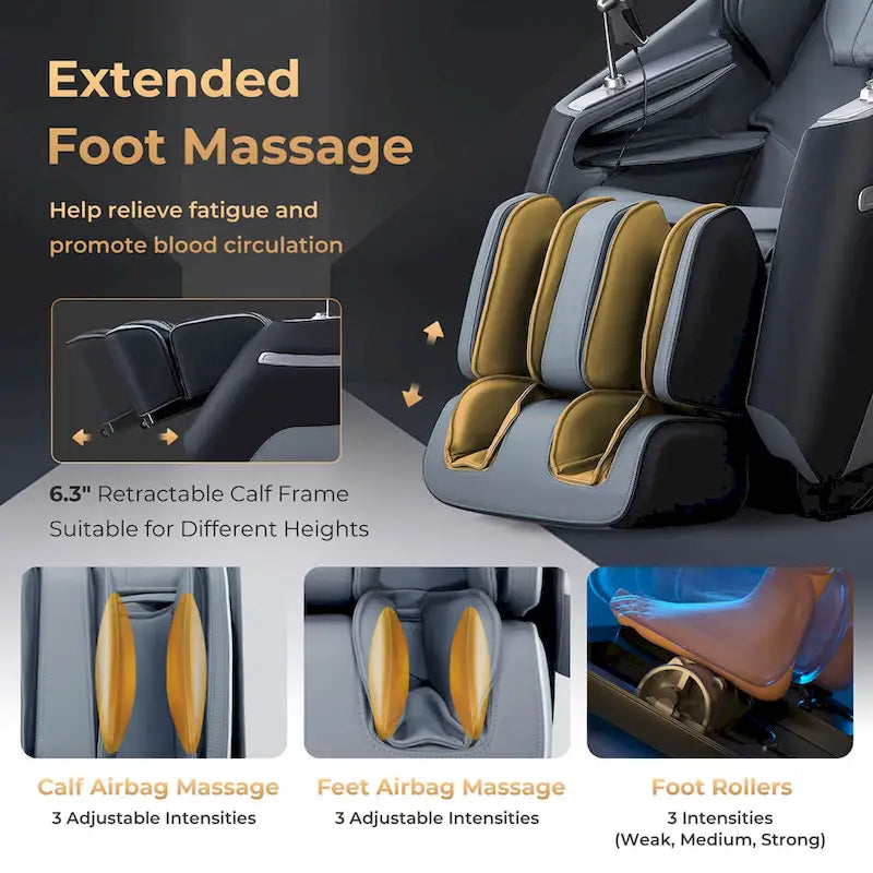 Costway Schwerelosigkeits-Massagesessel mit SL-Schiene und Taillenmassage