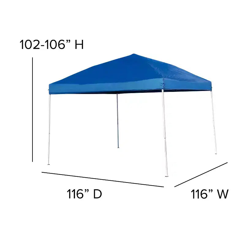 Flash Furniture 3x3m Pop-Up-Pavillon mit Tragetasche und Klappbank-Set – tragbares Set für Camping und Veranstaltungen