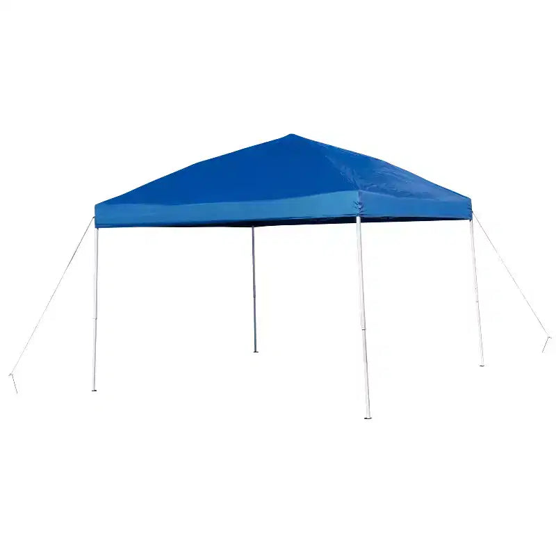 Flash Furniture 3x3m Pop-Up-Pavillon mit Tragetasche und Klappbank-Set – tragbares Set für Camping und Veranstaltungen