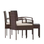 Flash Furniture Aransas Serie 4-teiliges Terrassenmöbel-Set mit Stahlrahmen und Kissen