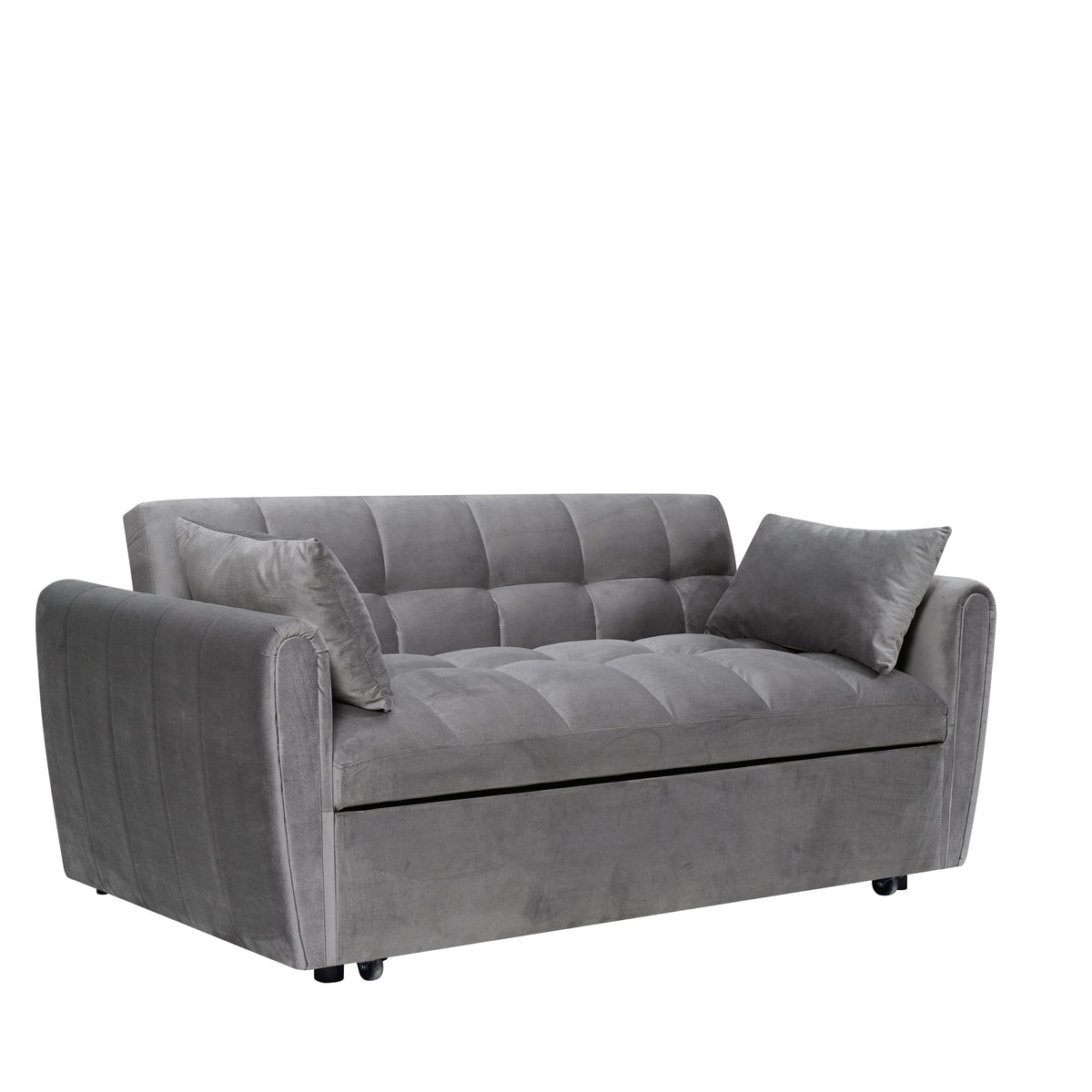 64.96 Samt 3-in-1-Schlafsofa mit verstellbarer Rückenlehne, Aufbewahrungstasche und 227 kg Tragkraft