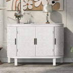 Akzent-Aufbewahrungsschrank Sideboard Holzschrank mit Türen im Antik-Muster für Flur, Eingangsbereich, Wohnzimmer, Schlafzimmer