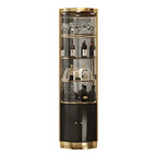 Glam Glossy Glas Gold Metall Abgerundete Display-Eckvitrine