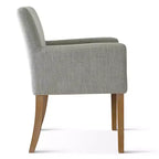 Set aus 6 gepolsterten Esszimmerstühlen mit Armlehnen, moderne Leinen-Sessel mit Holzbeinen, Akzentstühle für Esszimmer, Wohnzimmer - Panipeachy