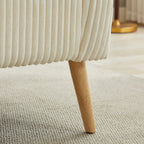 Zweisitzer-Sofa, bezogen mit Cordstoff, mit Walnussholzbeinen