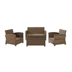 Bradenton 4-teiliges Outdoor Lounge-Set aus Korbgeflecht – Crosley