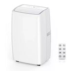 10000 BTU tragbare Klimaanlage, Heim-AC/Klimaanlage mit Fernbedienung für Räume bis zu 42 qm, 3-in-1-Funktionen/24-Stunden-Timer/Lenkrollen