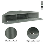47 Eck-TV-Schrank, schwebend, 3 Ablagen, Transitional Style, platzsparende Wandmontage