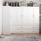93.9H/74.2H Schrank Kleiderschrank Garderobe Hängende Schubladen Aufbewahrung