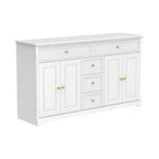 59,1'' Sideboard Buffet Weiß Mid-Century Modern Zeitgenössisch Lackiert