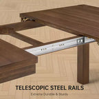 Modernes Esszimmer-Set – 80 Tisch + 6 gepolsterte Stühle, Massivholzrahmen, 180 kg Tischbelastbarkeit, einfache Montage