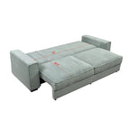 Roomfitters Großes Schlafsofa mit Stauraum, Modernes 3-Sitzer Couchmöbel, Gepolstertes Rückensofa für kleine Räume