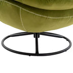 Okak Samt-Akzentsessel mit Ottoman, moderner Armloser Sessel im Mid-Century Stil für das Wohnzimmer, weicher bequemer Sessel zum Fernsehen, Gaming