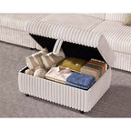 Dyonery Modulares Cord-Ecksofa mit waschbaren Bezügen