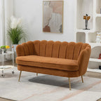Kleines Mini-Zimmer-Sofa Zweisitzer mit Goldmetallfüßen - 2 Sitzer