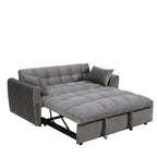 64.96 Samt 3-in-1-Schlafsofa mit verstellbarer Rückenlehne, Aufbewahrungstasche und 227 kg Tragkraft