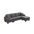 Schnittsofa-Wohnzimmer mit L-förmigem Chaiselongue und Getränkehalter